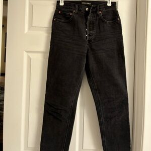Denim Forum Black High-rise Slim Jeans